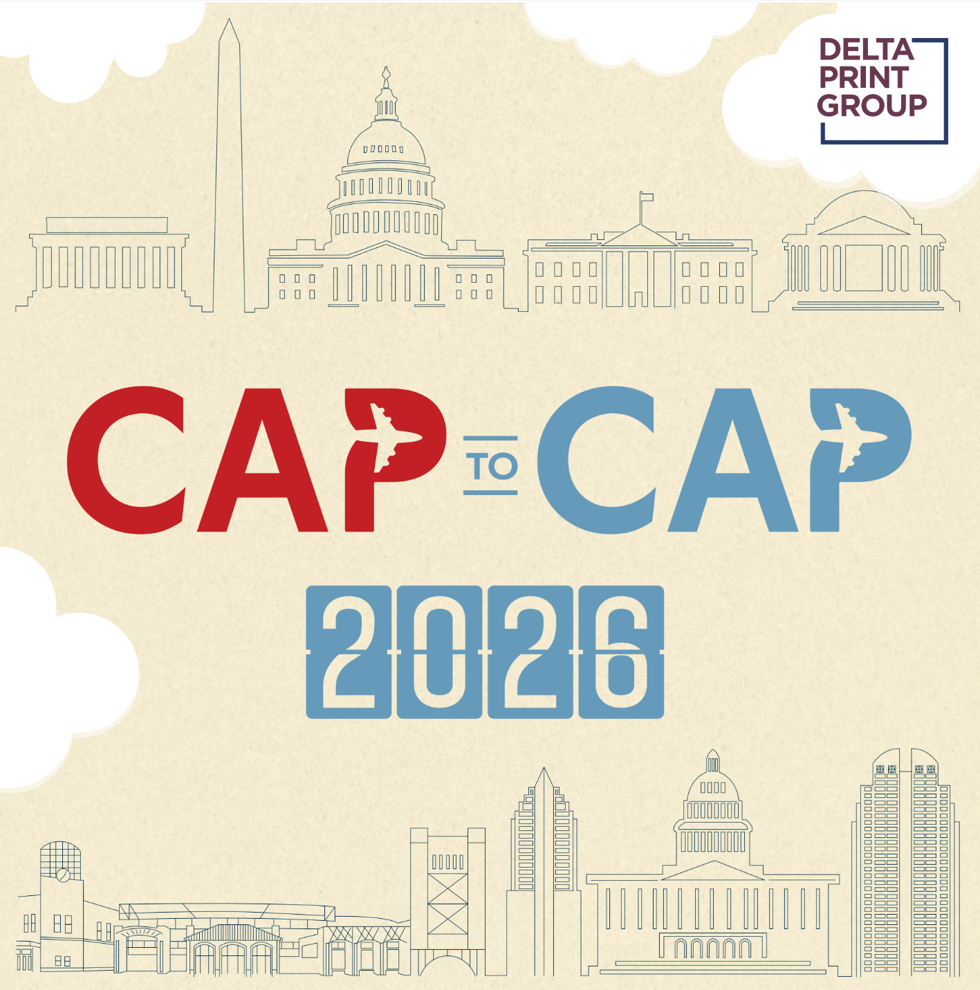 Cap-to-Cap / Delta Print Group Tile Coaster
